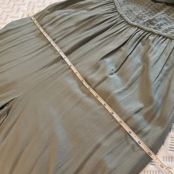 Japna Green Jumpsuit with Lace Trim Size Medium - Picture 11 of 13